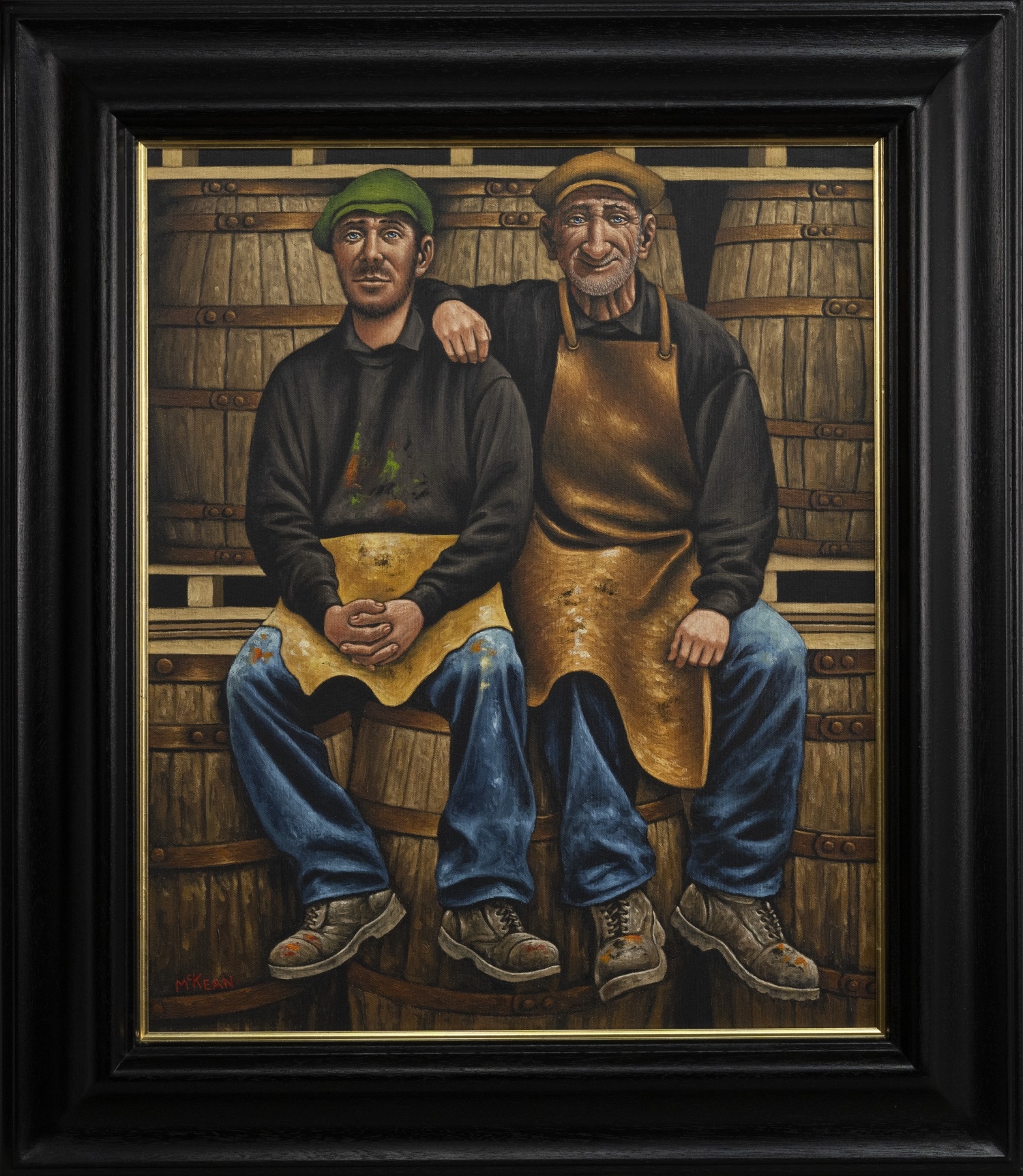 DISTILLERY WORKERS, AN OIL BY GRAHAM MCKEAN