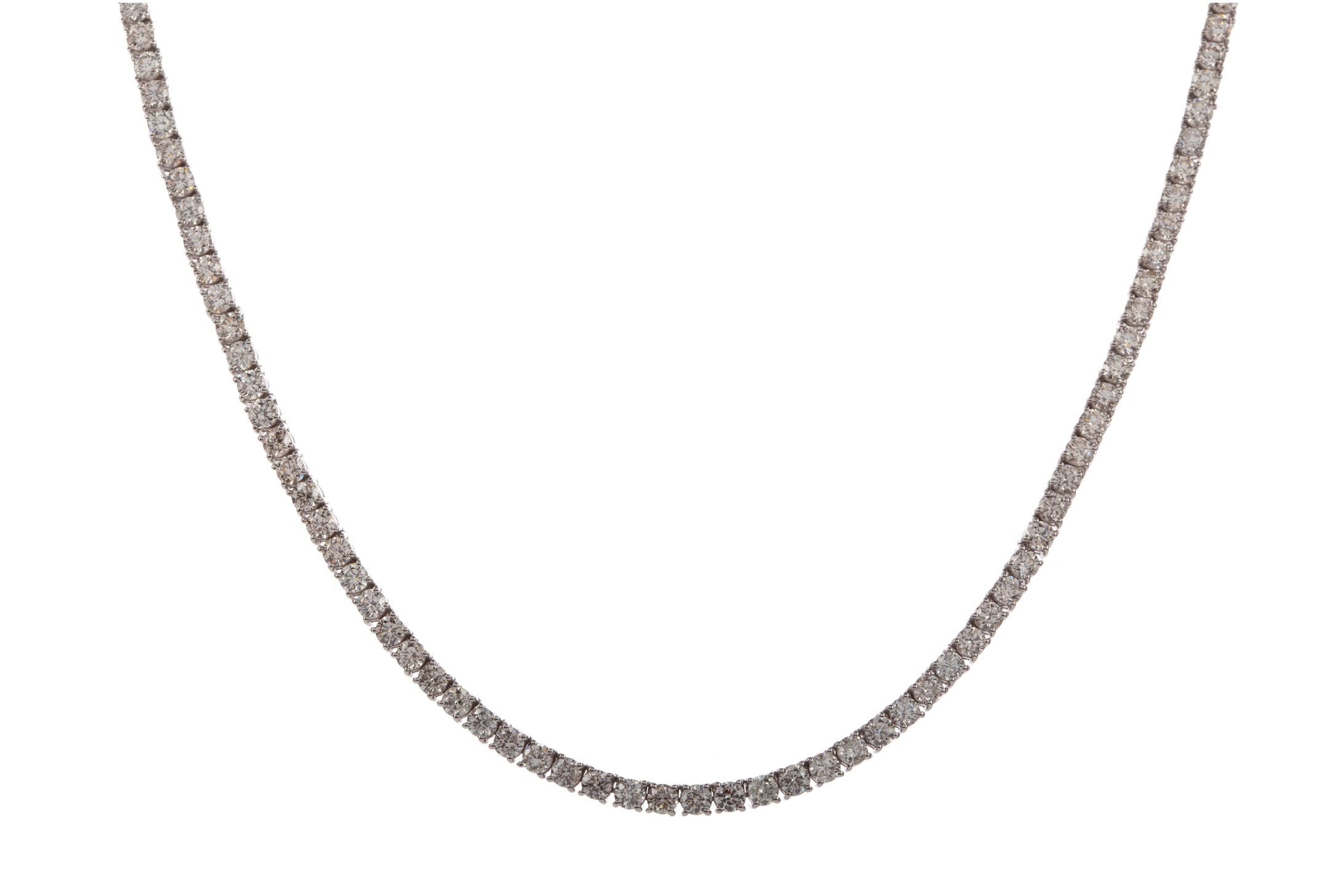 A DIAMOND LINE NECKLACE - Image 2 of 2