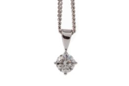 A DIAMOND SOLITAIRE PENDANT