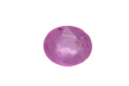 **A CERTIFICATED UNMOUNTED TREATED PINK SAPPHIRE