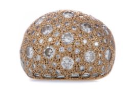 A DIAMOND BOMBE RING