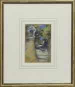 A WAYSIDE SHRINE, A PASTEL BY PATRICK WILLIAM ADAM