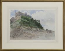 MONT ST MICHEL, NORMANDY, A WATERCOLOUR BY BEN HALLEWELL