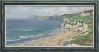 COAST AND CLIFFS, AN OIL BY MABEL G YOUNG