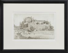 LOS ANGELES CARACEN MADRID, AN ETCHING BY JOHN BULLOCH SOUTER