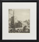 ST HILLARY'S CHURCH YARD, AN ETCHING BY JOHN BULLOCH SOUTER