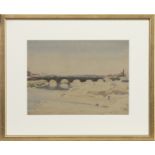 SEGOVIA BRIDGE, MADRID, A WATERCOLOUR BY JOHN BULLOCH SOUTER