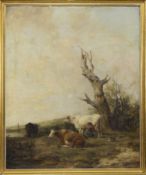 CATTLE BY THE TREE, AN OIL BY JAMES DUFFIELD HARDING