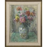 BOUQUET IN AN ITALIAN JAR, AN OIL BY DOROTHY JOHNSTONE