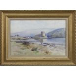 EILEAN DONAN CASTLE, A WATERCOLOUR BY ROBERT RUSSELL MACNEE