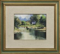RIVER SCENE, AN OIL BY GEORGE KENNEDY GILLESPIE