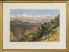 THE ANDES, A WATERCOLOUR BY ROBERT SAWYERS