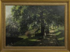 A WEE STROLL, AN OIL BY J A HENDERSON TARBET