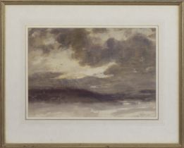 UNTITLED - APPROACHING STORM, A WATERCOLOUR BY ROBERT BURNS
