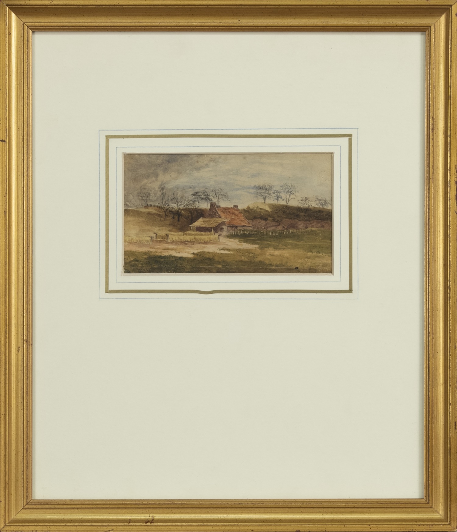 THE FARM IN THE HILLS, A WATERCOLOUR BY SIR DAVID MURRAY