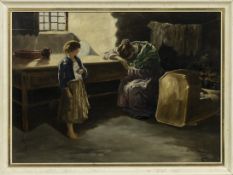 WIDOWED, AN OIL BY J HARPER SIMPSON