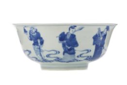 A CHINESE BLUE AND WHITE CIRCULAR BOWL