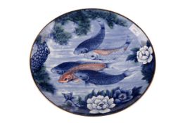 A JAPANESE PORCELAIN TOYO CHARGER, ALONG WITH ANOTHER