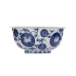 A CHINESE BLUE AND WHITE CIRCULAR BOWL