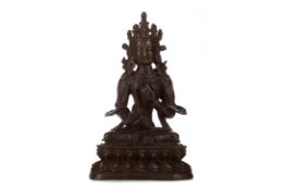 AN EASTERN BRONZE FIGURE OF TARA