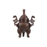 A CHINESE CAST BRONZE ALLOY CENSER