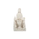 A 17TH CENTURY CHINESE BLANC DE CHINE GUANYIN FIGURE GROUP