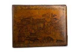 A CHINOISERIE PAPIER-MACHE FOLDER/ALBUM BY JENNENS AND BETTRIDGE