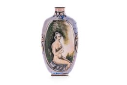 A CHINESE CERAMIC SNUFF BOTTLE PRODUCED FOR THE WESTERN MARKET