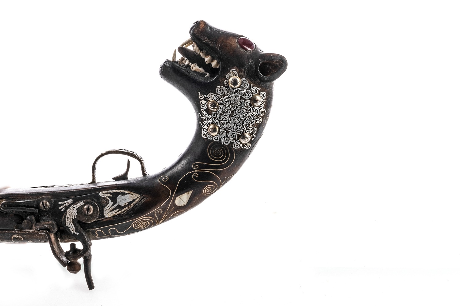 AN INDO-PERSIAN FLINTLOCK GUN - Image 2 of 2