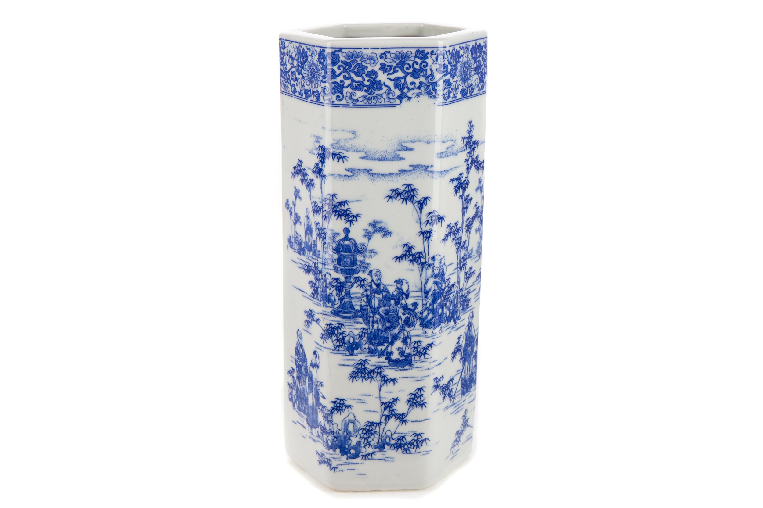 A 20TH CENTURY JAPANESE HEXAGONAL VASE - Image 2 of 2