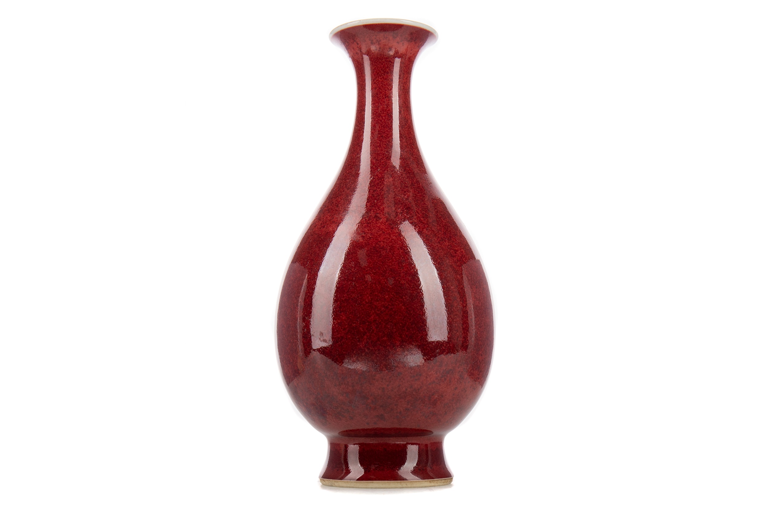 A CHINESE SANG DE BOEUF GLAZED BALUSTER VASE