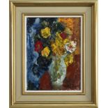 SOME FLOWERS, AN OIL BY SIR WILLIAM MACTAGGART