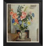 AUTUMN FLOWERS, AN OIL BY WILLIAM CROSBIE