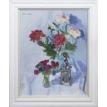 FLORAL STILL LIFE, AN OIL BY NORMAN KIRKHAM