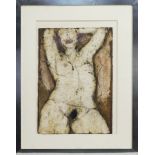 FEMALE NUDE, AN OIL BY JOHN EMANUEL