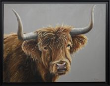 LAIDBACK LEWIS, AN OIL BY LYNNE JOHNSTONE