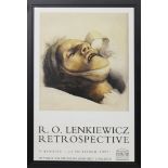 R O LENKIEWICZ RETROSPECTIVE 1997 SIGNED POSTER