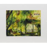 THE CHINESE GARDEN, A SIGNED PRINT BY JOHN BELLANY