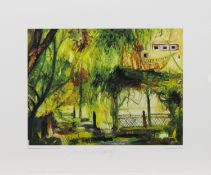 THE CHINESE GARDEN, A SIGNED PRINT BY JOHN BELLANY