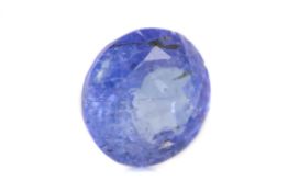 A CERTIFICATED UNMOUNTED TANZANITE