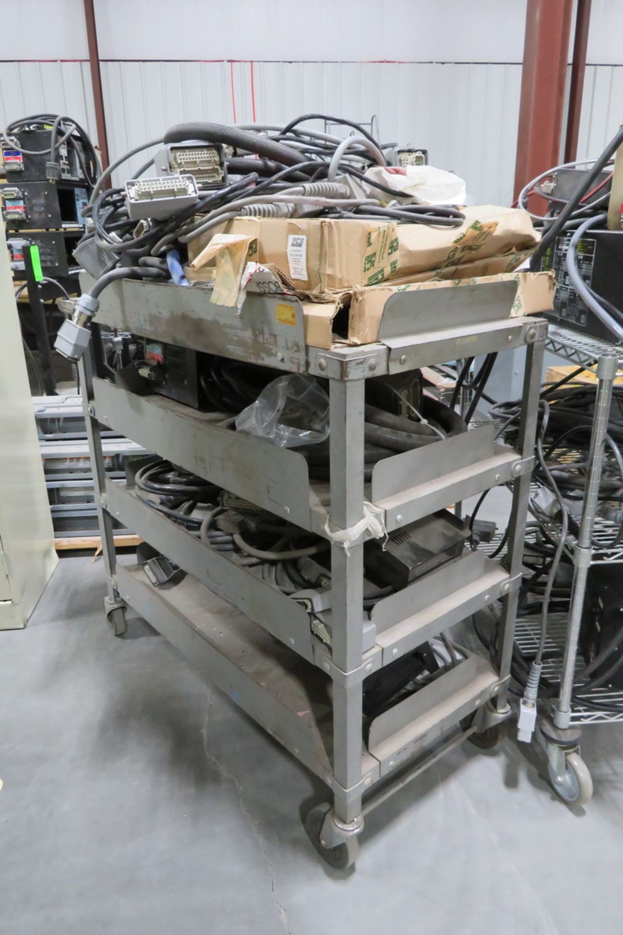 Hot Runner Controller Housing, Assorted Cabling, Material Cart - Image 3 of 3