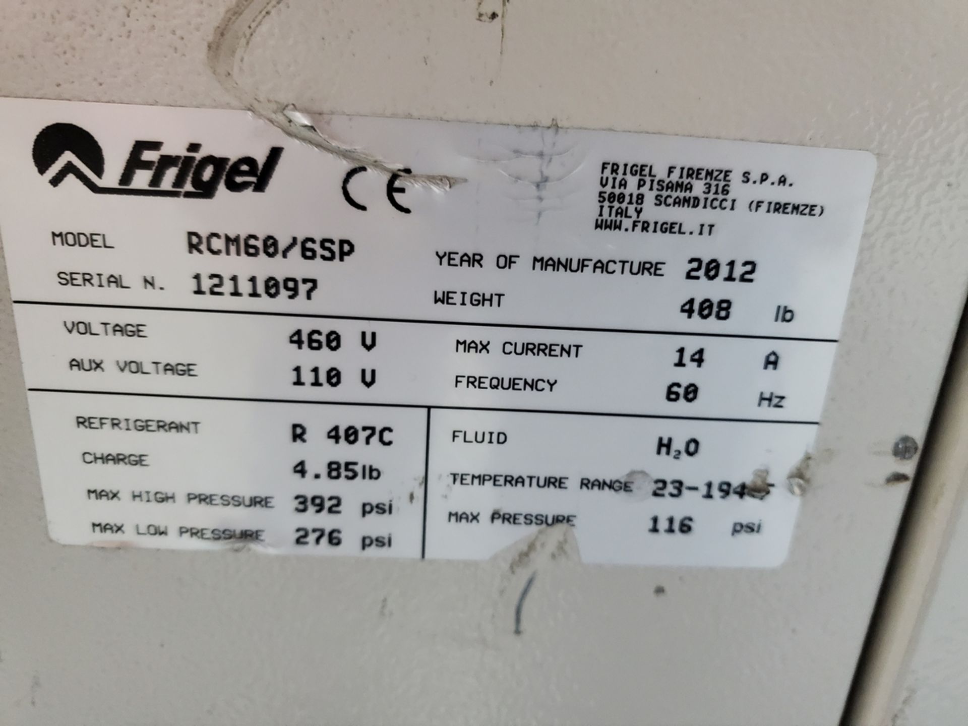 Frigel RCM60/6SP Temperature Controller, New in 2012, - Image 3 of 3