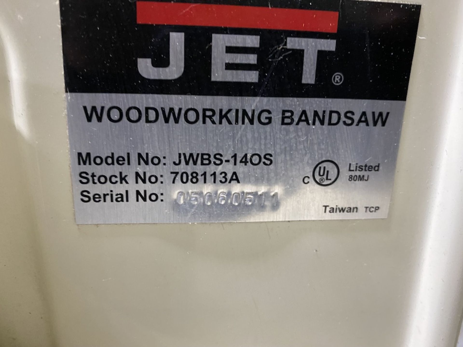 Jet JWBS-140S Vertical Bandsaw on Stand - Image 4 of 4