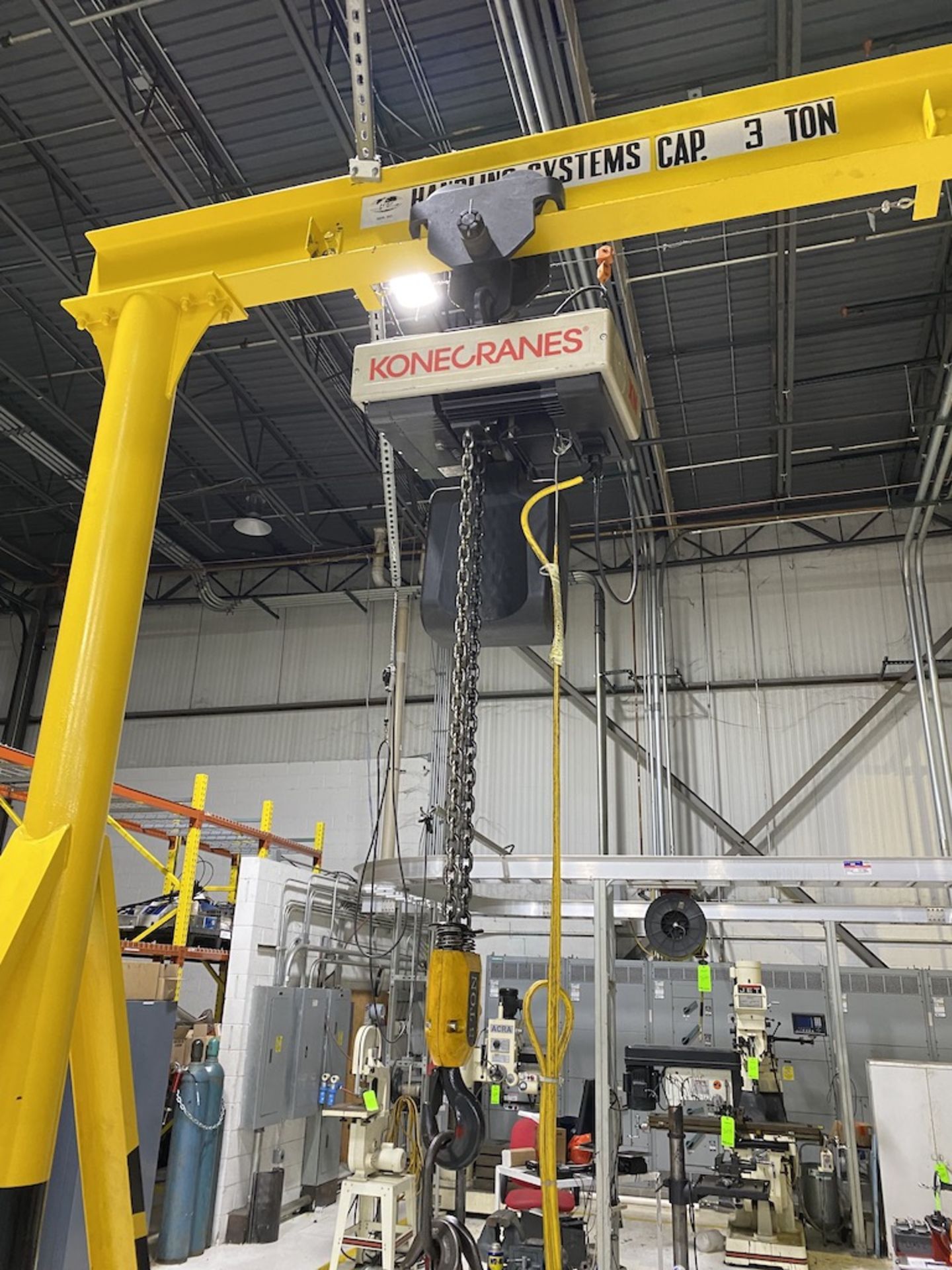 Handling Systems 3 Ton Gantry Crane on Casters with Kone Cranes 3 Ton Hoist, Controller, Heavy Duty - Image 4 of 9