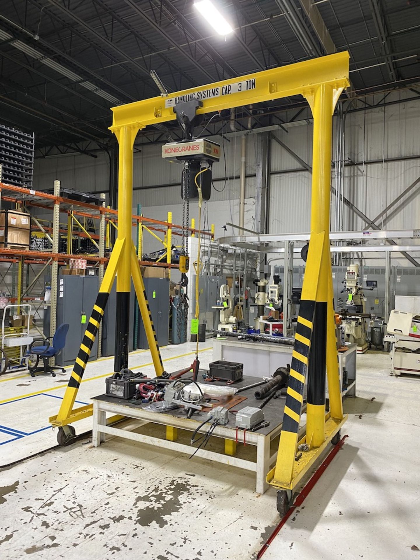 Handling Systems 3 Ton Gantry Crane on Casters with Kone Cranes 3 Ton Hoist, Controller, Heavy Duty - Image 6 of 9