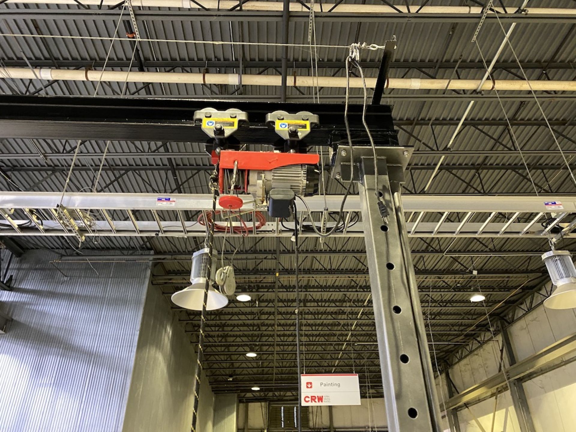 Mobile Adjustable Height Gantry Crane on Casters with Hoist & Controller - Image 3 of 5