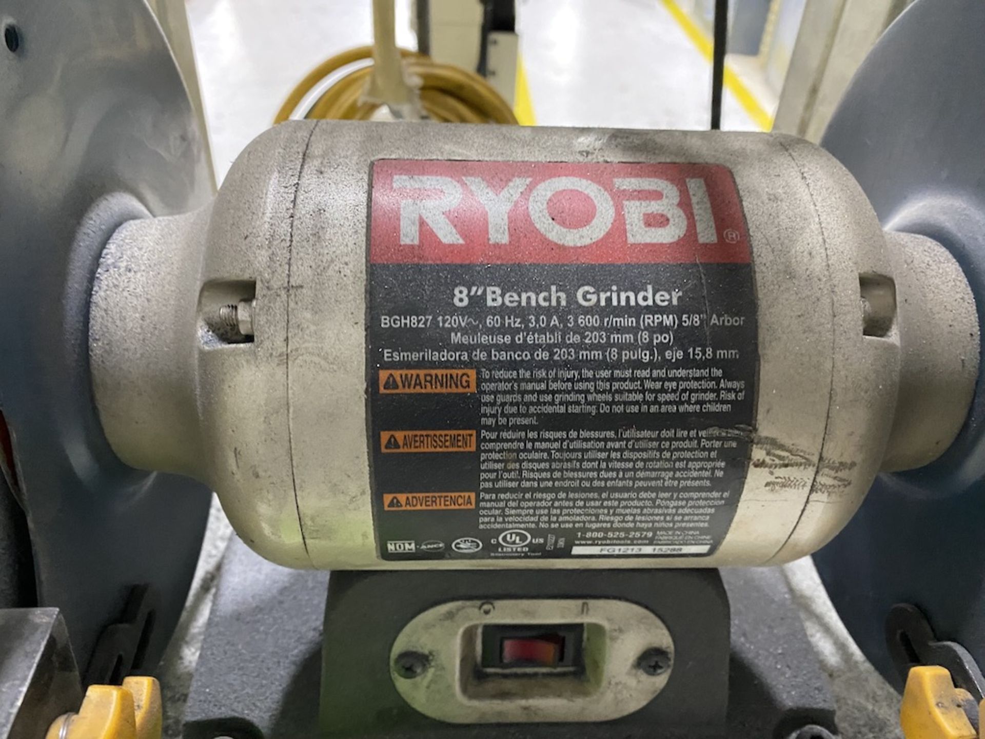 Ryobi 8" Bench Grinder on Stand - Image 2 of 2