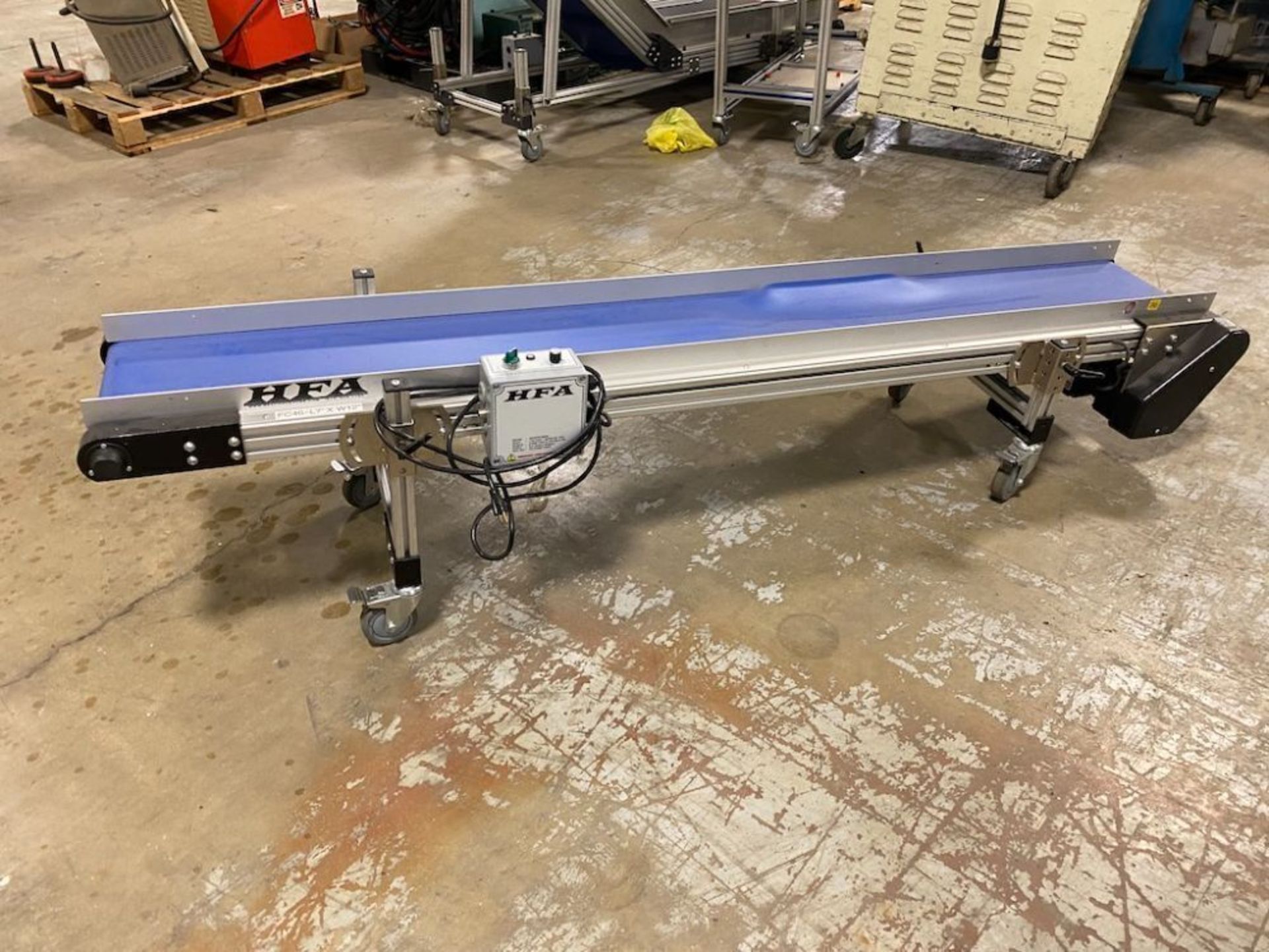 HFA ACVFD 2000 Approx. 7' Long x 12"""" Wide Belt Adjustable Height Conveyor