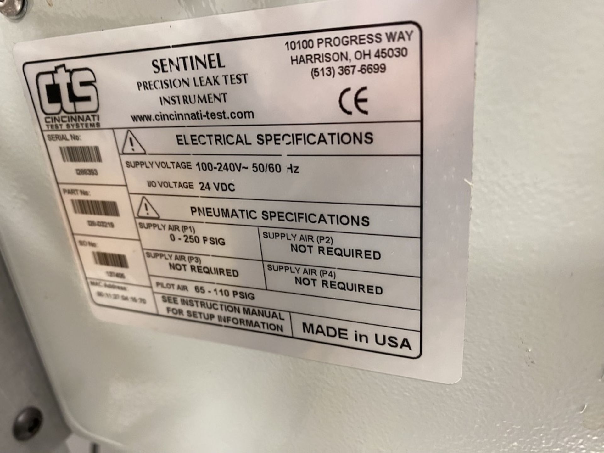 CTS Leak Test Unit - Image 3 of 3