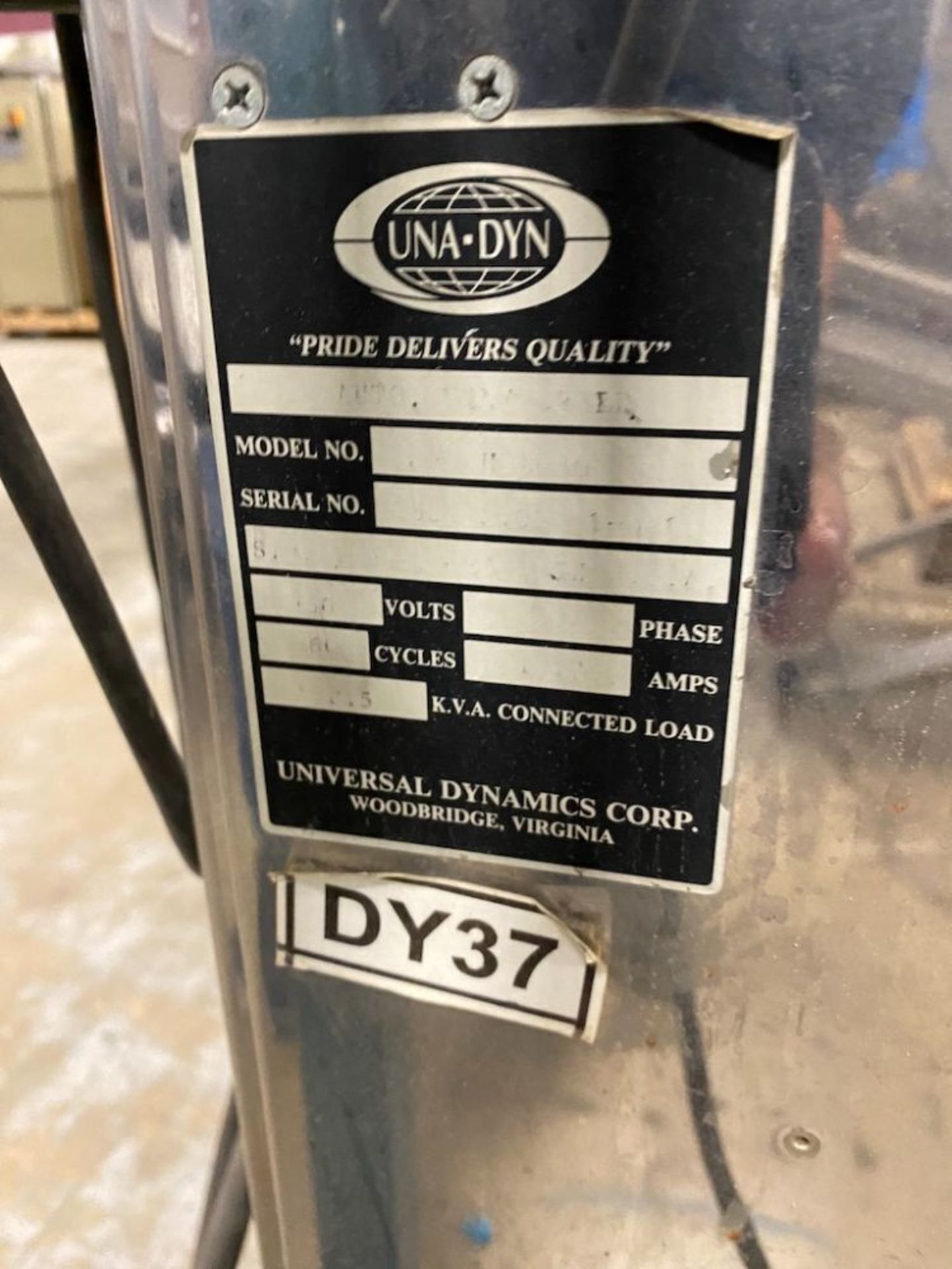 Una Dyn Material Dryer & 75 lb. Hopper/Loader on Rolling Cart - Image 6 of 6